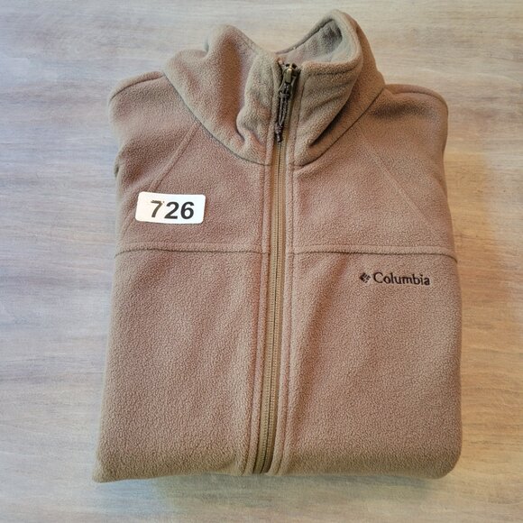 Columbia Women's Jacket Polar Fleece Zip-Up Athletic Brown Sz Medium - Picture 10 of 10